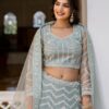 Women's Georgette Sequin Lehenga Choli Dupatta Set